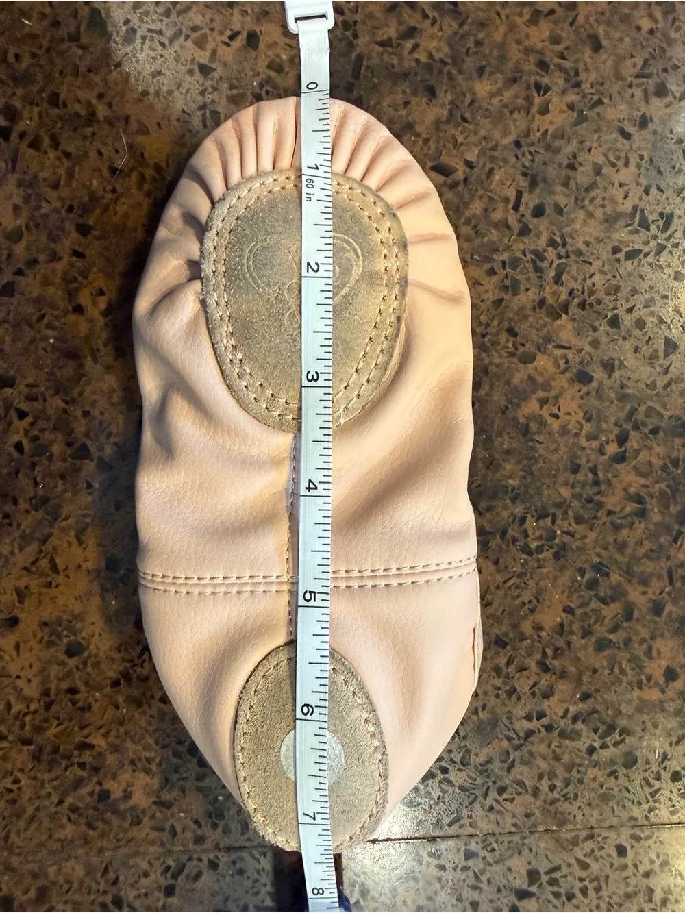 Stelle Pink Leather Split Sole Ballet Slippers Shoes Unisex Size 10M-11M